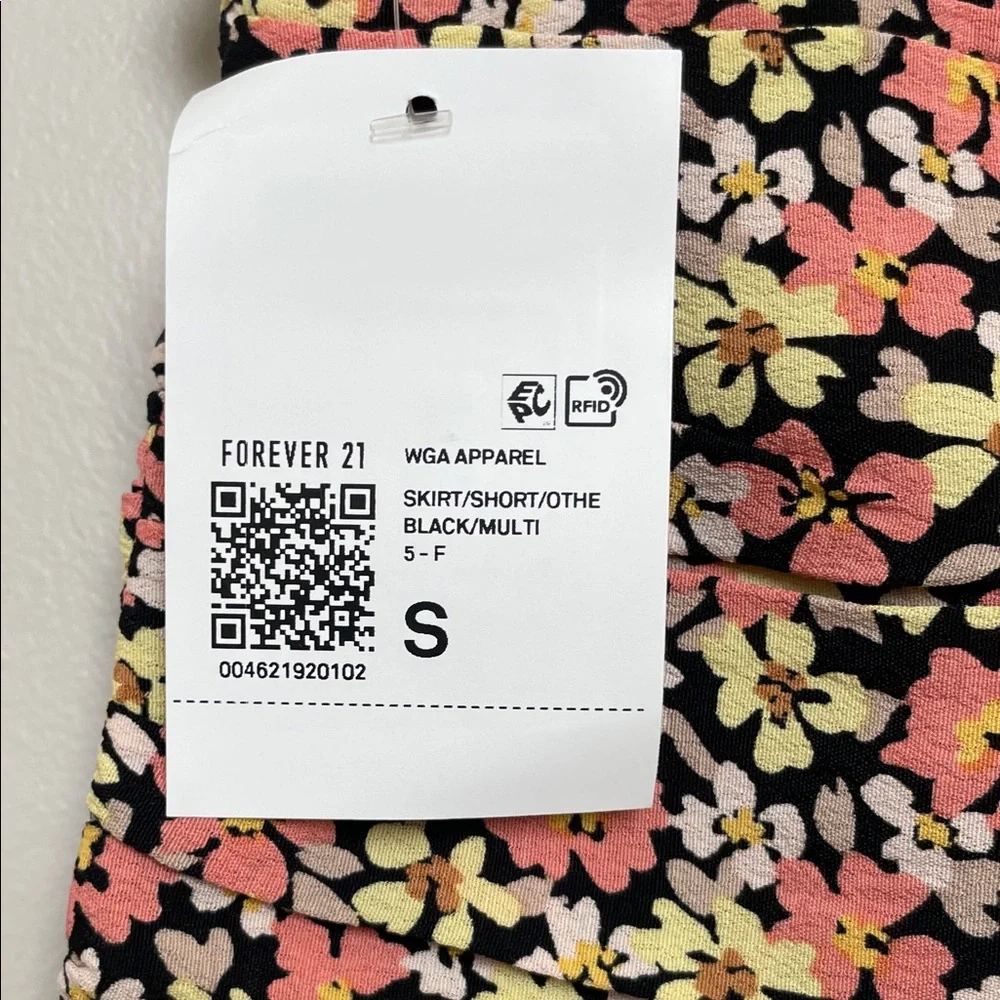 Forever 21 Floral Mini Skirt - Pink, Yellow, Black - Picture 10 of 10